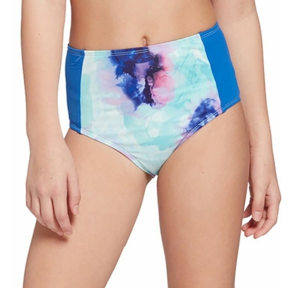 DSG Dicks Sporting Goods Inky Overdye Cool High Waisted Girls Med Swim Bottoms